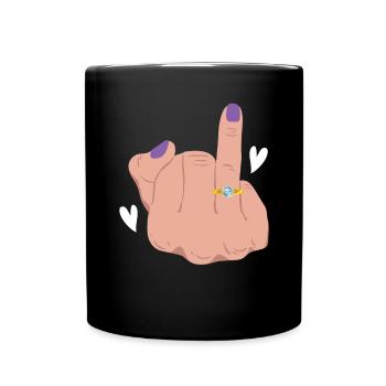 Bride And Groom Wedding Day Marriage Just Married - Full Color Mug - black - Front