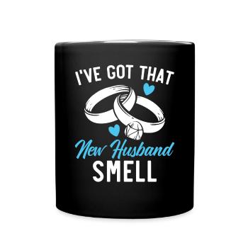 Bride And Groom Wedding Day Marriage Just Married - Full Color Mug - black - Front