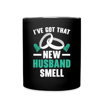 Bride And Groom Wedding Day Marriage Just Married - Full Color Mug - black - Front