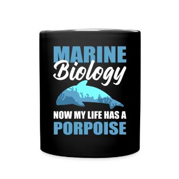 Cool Ocean Animal Marine Biologist - Full Color Mug - black - Front