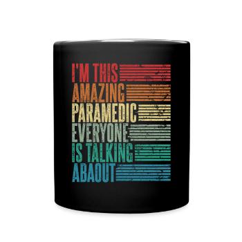 Vintage Paramedic Profession Gift Retro - Full Color Mug - black - Front