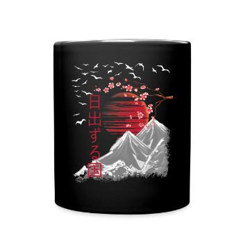 Japan Vintage Japanese Art - Full Color Mug - black - Front