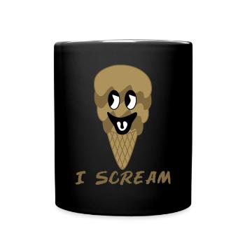 Ice Cream Chocolate Ice Cream Chocolate Ice Cream - Full Color Mug - black - Front
