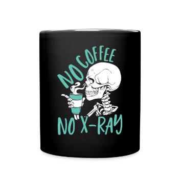 No Coffee No X-Ray Rad Tech Radiology Technologist - Full Color Mug - black - Front