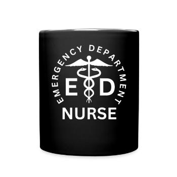 Emergency Nurse ED Nurse ER Emergency - Full Color Mug - black - Front