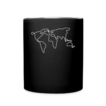 World Maps World Tour World Map World Ball - Full Color Mug - black - Front