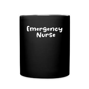 Nurse Nursing - Emergency Nurse - Full Color Mug - black - Front
