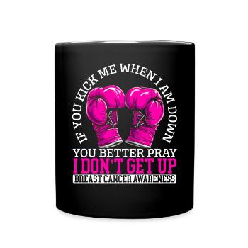 Breast Cancer Support Breast Cancer Awareness - Full Color Mug - black - Front