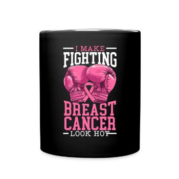 Breast Cancer Support Breast Cancer Awareness - Full Color Mug - black - Front