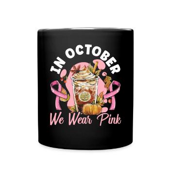 Breast Cancer Support Breast Cancer Awareness - Full Color Mug - black - Front