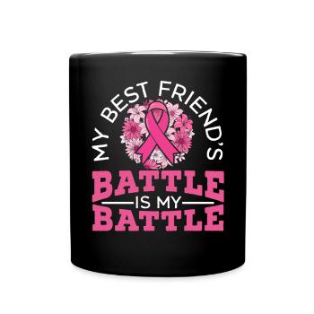 Breast Cancer Support Breast Cancer Awareness - Full Color Mug - black - Front
