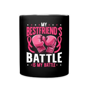 Breast Cancer Support Breast Cancer Awareness - Full Color Mug - black - Front