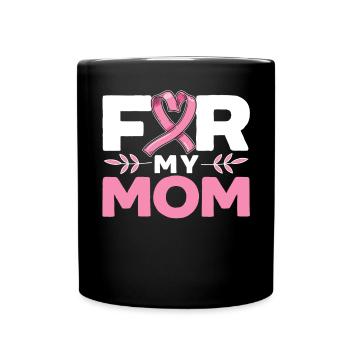 Breast Cancer Support Breast Cancer Awareness - Full Color Mug - black - Front