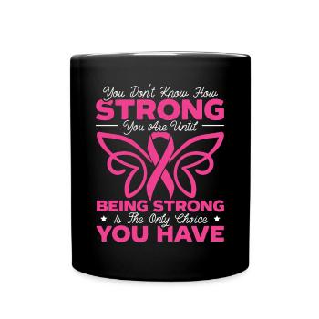 Breast Cancer Support Breast Cancer Awareness - Full Color Mug - black - Front