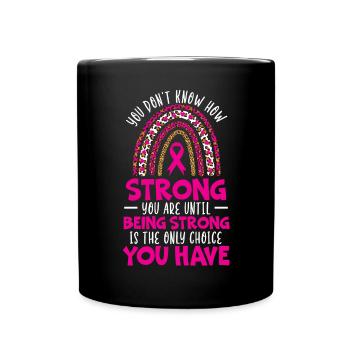 Breast Cancer Support Breast Cancer Awareness - Full Color Mug - black - Front