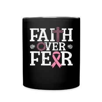 Breast Cancer Support Breast Cancer Awareness - Full Color Mug - black - Front