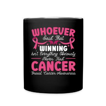 Breast Cancer Support Breast Cancer Awareness - Full Color Mug - black - Front