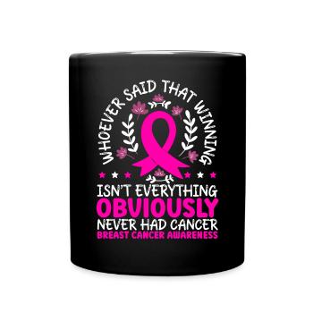 Breast Cancer Support Breast Cancer Awareness - Full Color Mug - black - Front