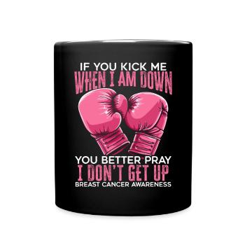 Breast Cancer Support Breast Cancer Awareness - Full Color Mug - black - Front