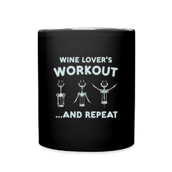 Red Wine Lover Wine Drinker Wine Tester Wine - Full Color Mug - black - Front