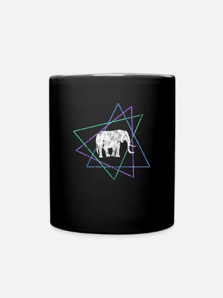 elephant - Full Color Mug - black