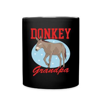 Donkey Grandpa Donkeys Owner - Full Color Mug - black - Front
