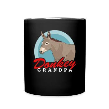 Donkey Grandpa Donkeys Owner - Full Color Mug - black - Front