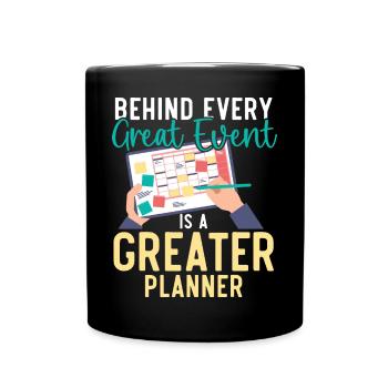 Event Planner Coordinator Job Event Planning - Full Color Mug - black - Front