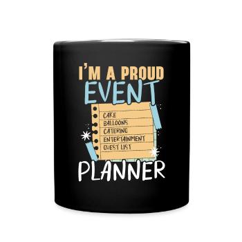 Event Planner Coordinator Job Event Planning - Full Color Mug - black - Front