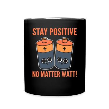Optimistic Sayings Lineman - Full Color Mug - black - Front