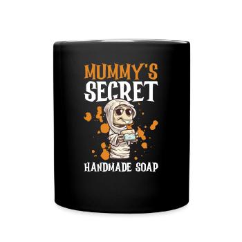 Mummy's Secret - Handmade Soap - Soap Making Soap - Full Color Mug - black - Front