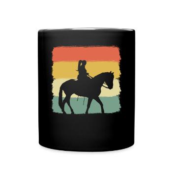 Equestrian Horse Rider - Full Color Mug - black - Front