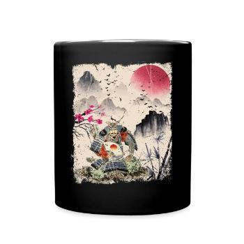 Japanese vintage aesthetic Japanese art - Full Color Mug - black - Front