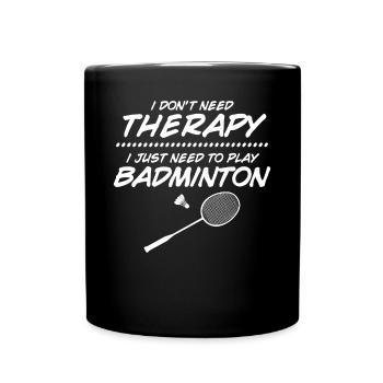 Badminton Racket Badminton - Full Color Mug - black - Front