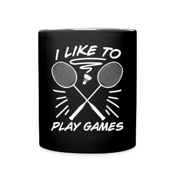 Badminton Badminton Racket - Full Color Mug - black - Front