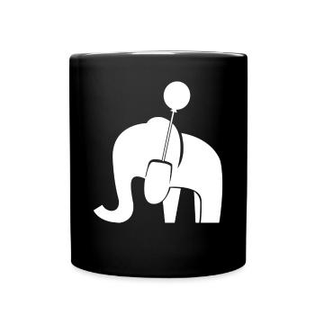Elephant with Balloon Elephants - Full Color Mug - black - Front