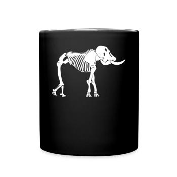 Elephant Skeleton Elephants - Full Color Mug - black - Front