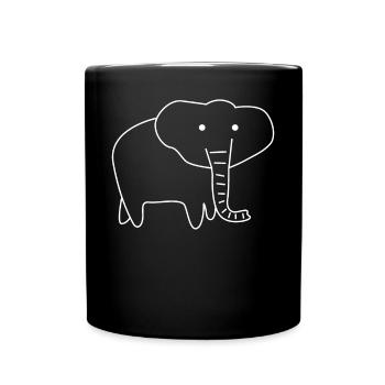 Elephant - Full Color Mug - black - Front