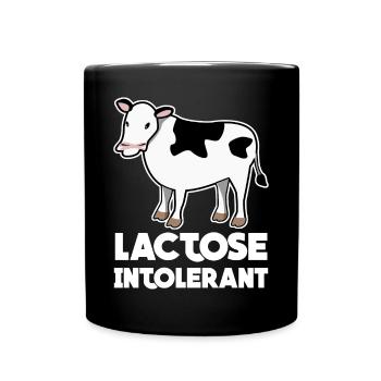 Lactose Intolerant Cow - Full Color Mug - black - Front