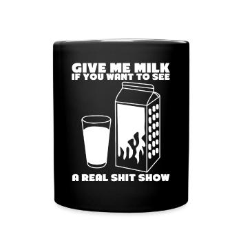 Lactose intolerant Milk - Full Color Mug - black - Front