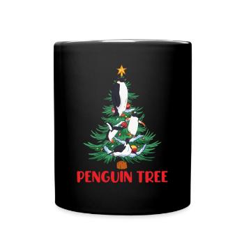 Christmas Tree Penguin Tree Fir Tree Christmas - Full Color Mug - black - Front