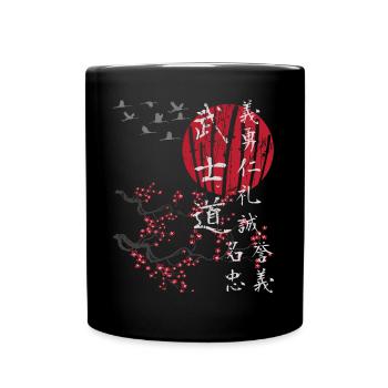 Japan Vintage Japanese Art Streetwear - Full Color Mug - black - Front