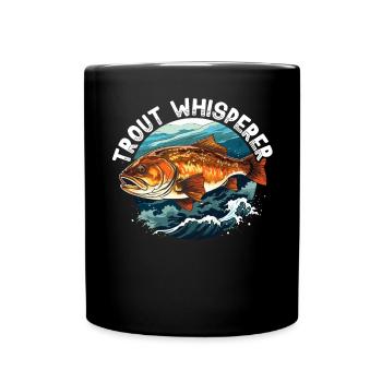 Speckled Trout Fish Fisher Fisherman Fishing - Full Color Mug - black - Front
