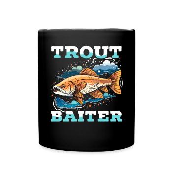 Speckled Trout Fish Fisher Fisherman Fishing - Full Color Mug - black - Front
