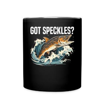 Speckled Trout Fish Fisher Fisherman Fishing - Full Color Mug - black - Front