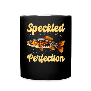 Speckled Trout Fish Fisher Fisherman Fishing - Full Color Mug - black - Front