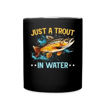 Speckled Trout Fish Fisher Fisherman Fishing - Full Color Mug - black - Front
