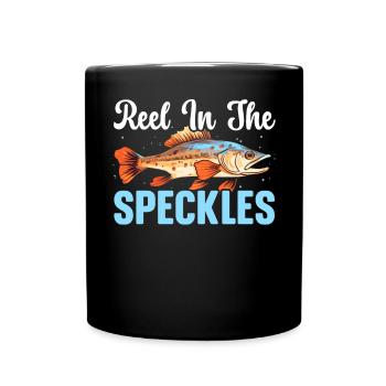 Speckled Trout Fish Fisher Fisherman Fishing - Full Color Mug - black - Front