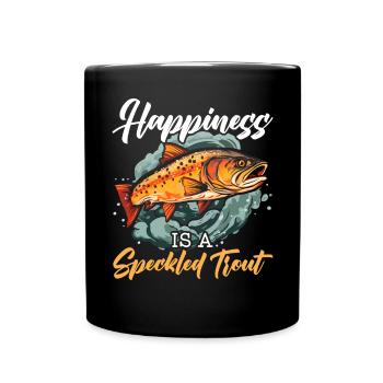 Speckled Trout Fish Fisher Fisherman Fishing - Full Color Mug - black - Front