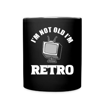 I'm Not Old I'm Retro Computer Technician - Full Color Mug - black - Front